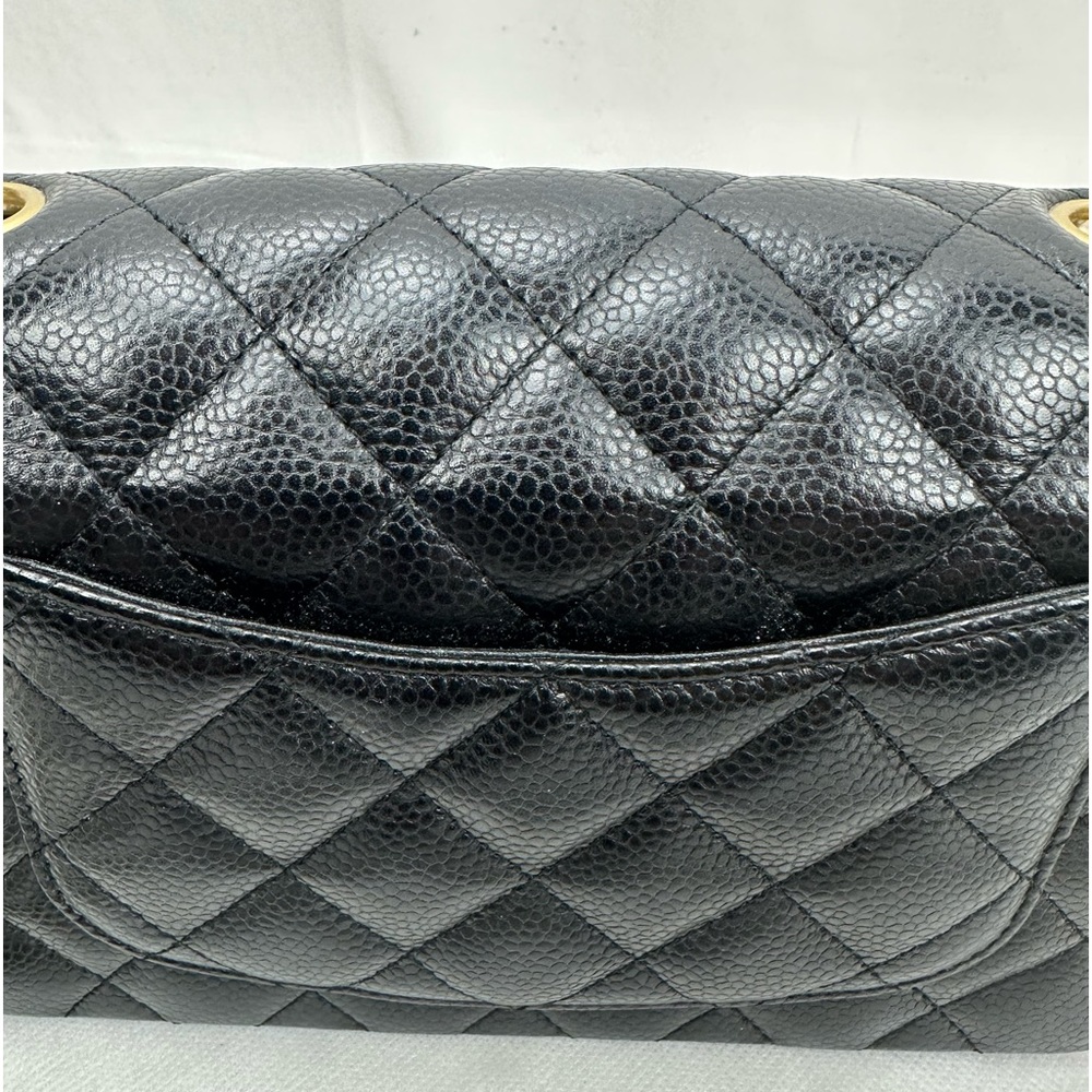 Chanel Black Caviar Rectangular Mini Bag Brushed Gold Chain - Picture 5 of 16